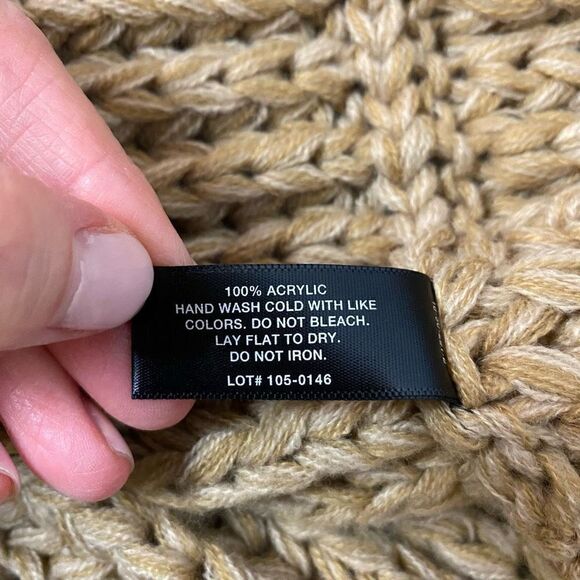 Mixit chunky knit tan infinity scarf one size - Picture 6 of 8